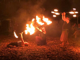 Feuershow in Göppingen beim Stauferspektakel im StauferWald